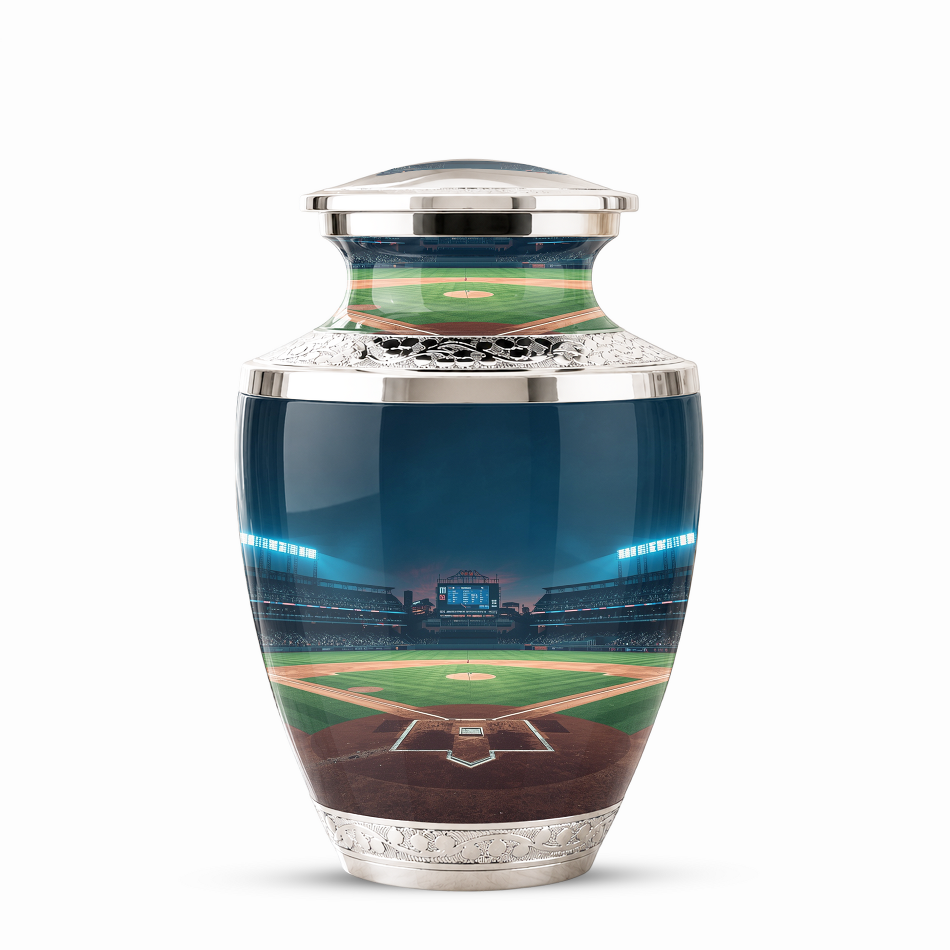 Baseball Cremation Urn for Dad, Personalized Baseball Urn for Human Ashes, Baseball Stadium