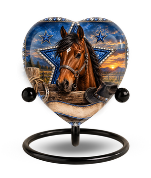 Horse Memorial Wind Chime – Heart-Shaped Western Horse Remembrance Garden Decoration