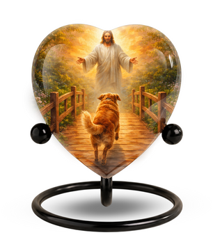 Personalized Dog Urn – Dog Urn for Ashes, Dog Heaven Memorial & Custom Pet Urn for Dogs