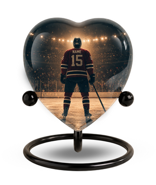 Hockey Adult Urn – Ice Hockey Player Adult Cremation Urn for Ashes