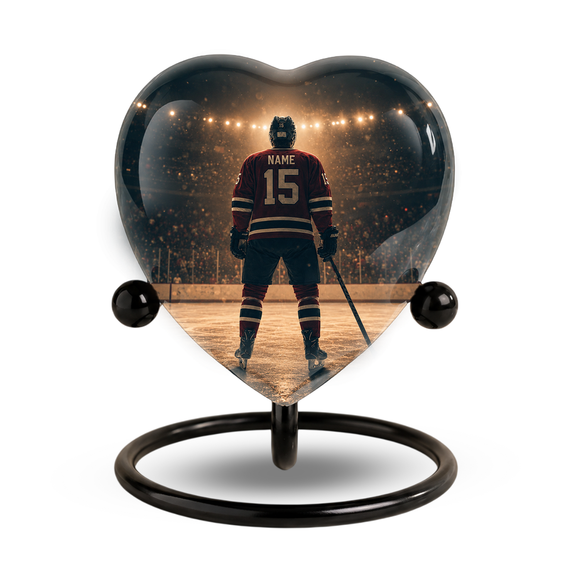 Hockey Adult Urn – Ice Hockey Player Adult Cremation Urn for Ashes