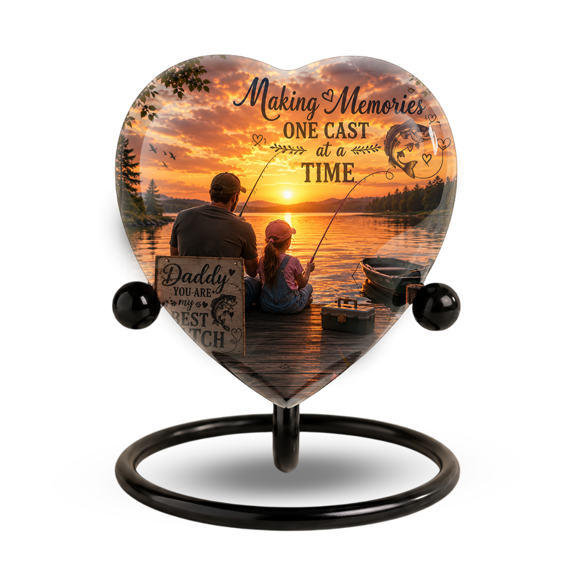 Fishing Urn – Fishing Cremation Urn for Ashes, Gone Fishing Memorial Urn