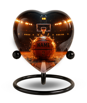 Basketball Adult Urn – Personalized Adult Cremation Urn for Ashes, Sports Memorial Urn