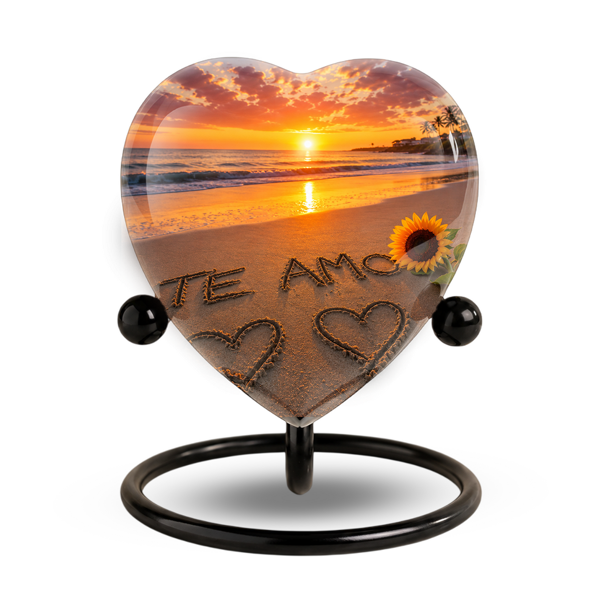 Beach Urn – Beach Urn for Human Ashes, Ocean Sunset Cremation Urn & Beach Keepsake Urn