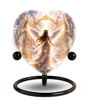Angel Wing Heaven Urn – Heavenly Angel Wings Cremation Urn, Peaceful Heaven Memorial Urn