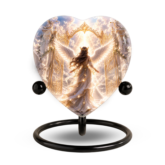 Angel Wing Heaven Urn – Heavenly Angel Wings Cremation Urn, Peaceful Heaven Memorial Urn