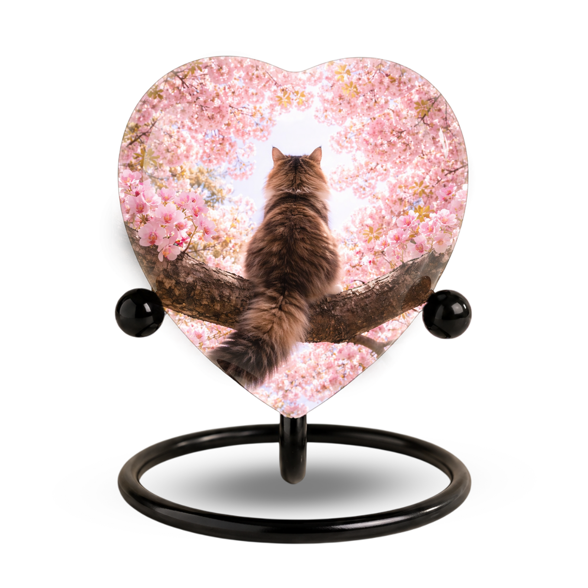 Heart Shaped Cat Urn for Ashes | Beautiful Personalized Cat Memorial Urn