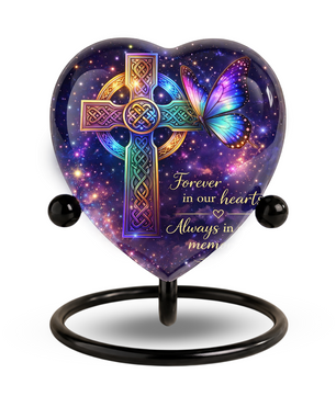 Celtic Cross Butterfly Memorial Urn, Adult Urn, Urns for Adult Ashes, Adult Urns, Adult Urns for Ashes