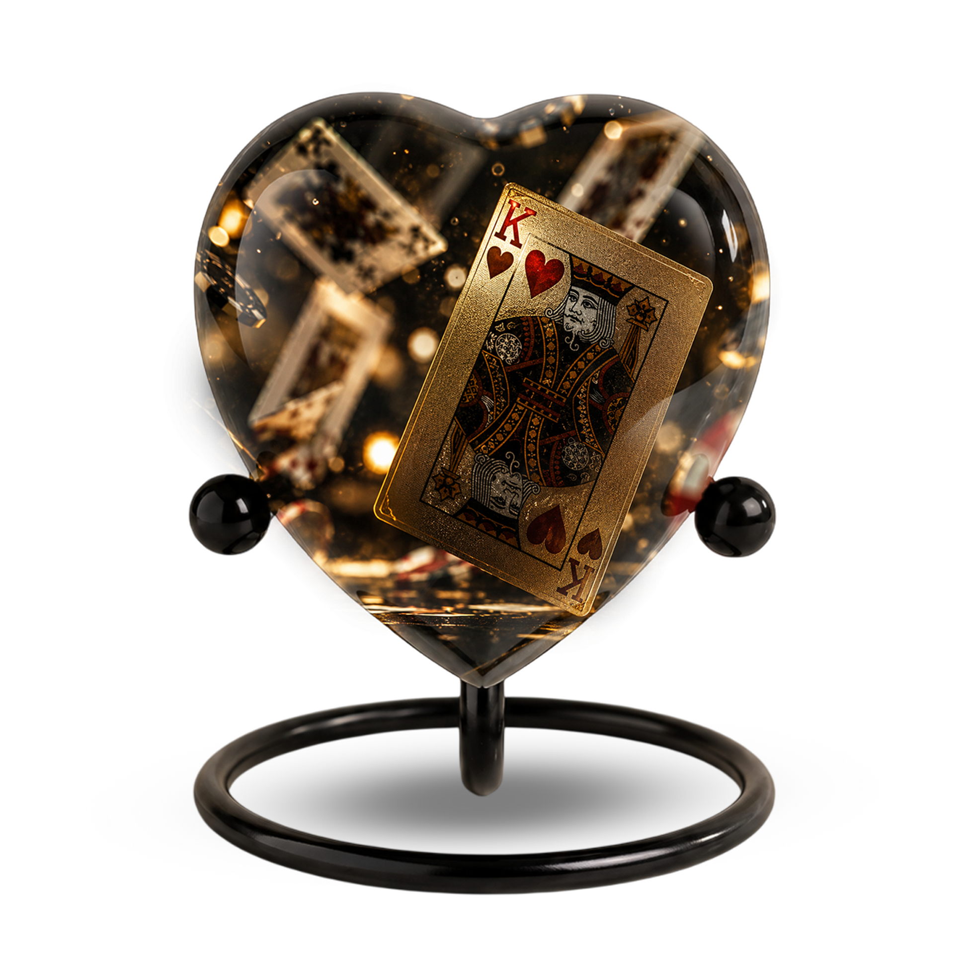 King of Hearts Heart-Shaped Adult Cremation Urn – Unique Keepsake Urn for Dad