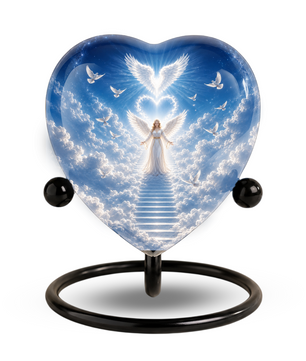 Angel Heaven Urn for Mom – Angel Memorial Cremation Urn, Beautiful Urn for Mom’s Ashes