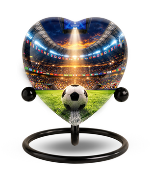 Football Soccer Adult Cremation Urn for Ashes, Personalized Sports Memorial Urn for Men & Adults