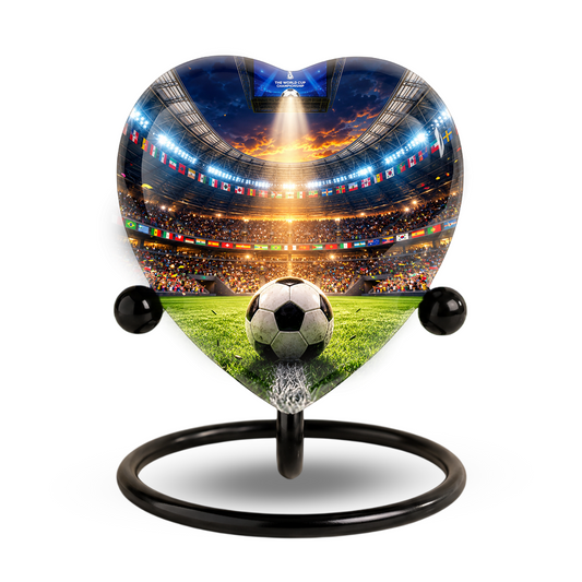 Football Soccer Adult Cremation Urn for Ashes, Personalized Sports Memorial Urn for Men & Adults