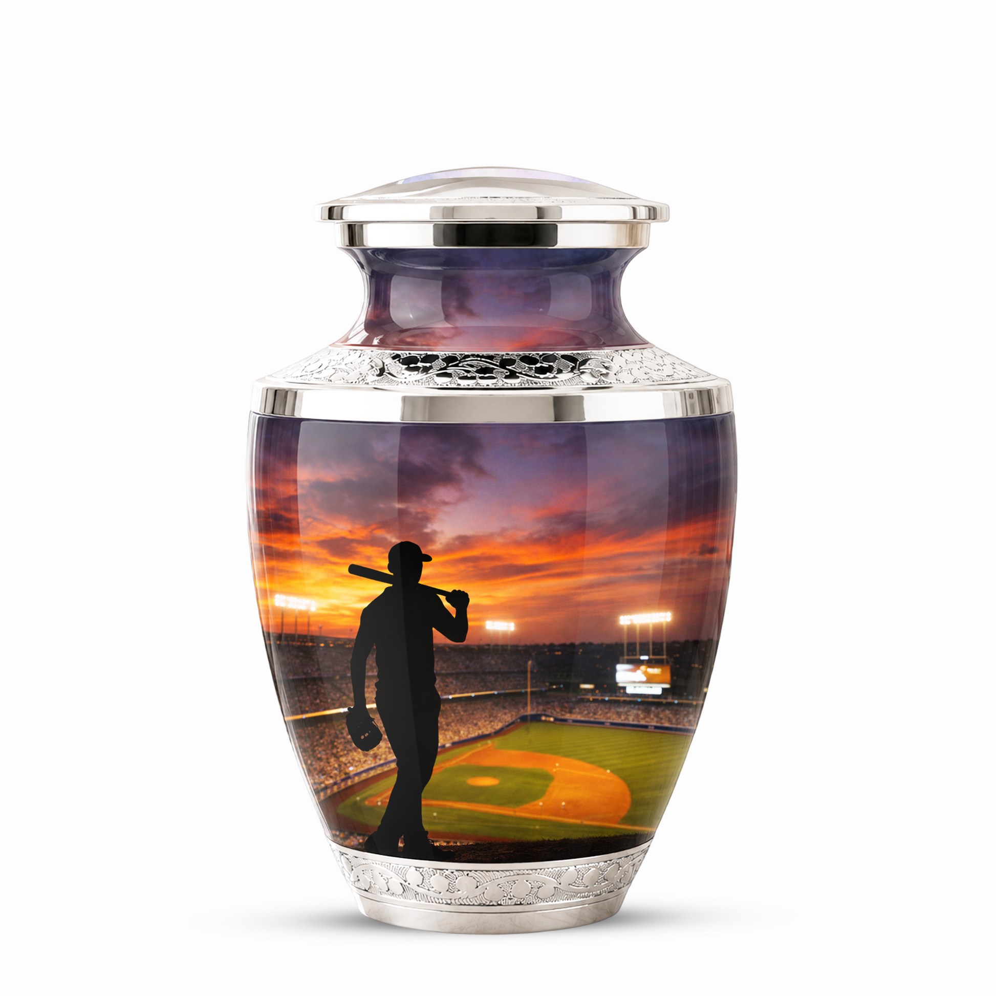 Baseball Player Cremation Urn for Dad, Personalized Baseball Memorial Urn for Son