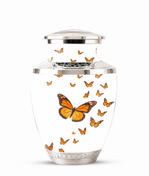 Monarch Butterfly Cremation Urn for Mom, Butterfly Memorial Urn for Women