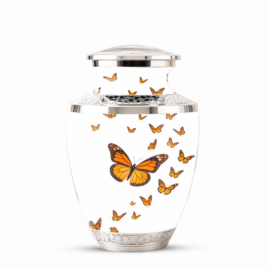 Monarch Butterfly Cremation Urn for Mom, Butterfly Memorial Urn for Women