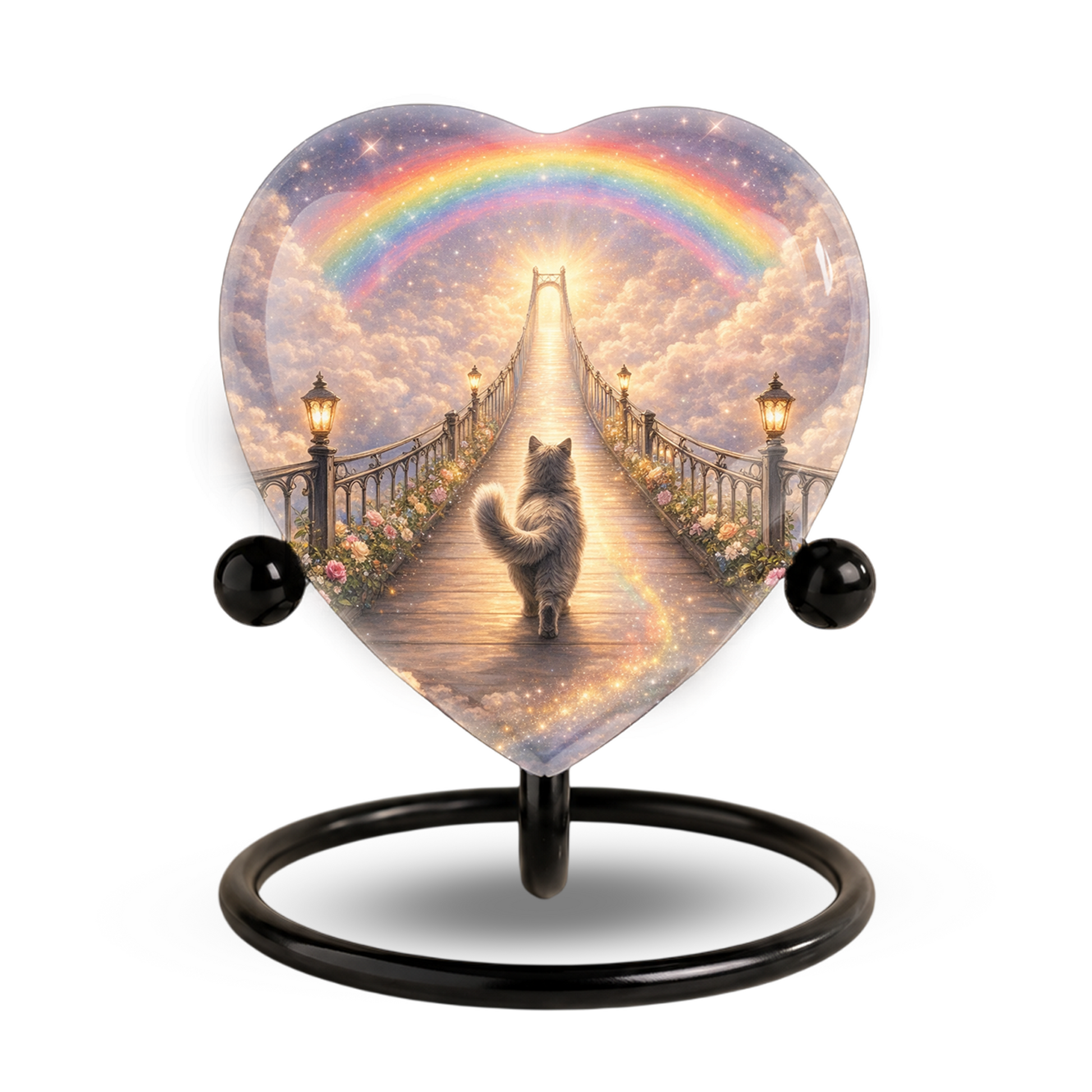 Heart Shaped Cat Urn for Ashes | Personalized Pet Urn for Cats