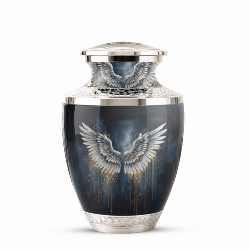 Angel Wings Cremation Urn for Mom & Dad, Guardian Angel Urn for Human Ashes