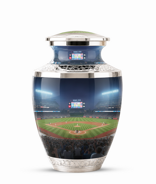Baseball Stadium Cremation Urn for Dad, Personalized Urn for Human Ashes Male