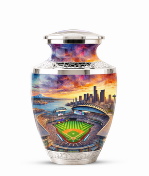 Customizable Baseball Stadium Cremation Urn for Men - Custom Baseball Ashes Urn