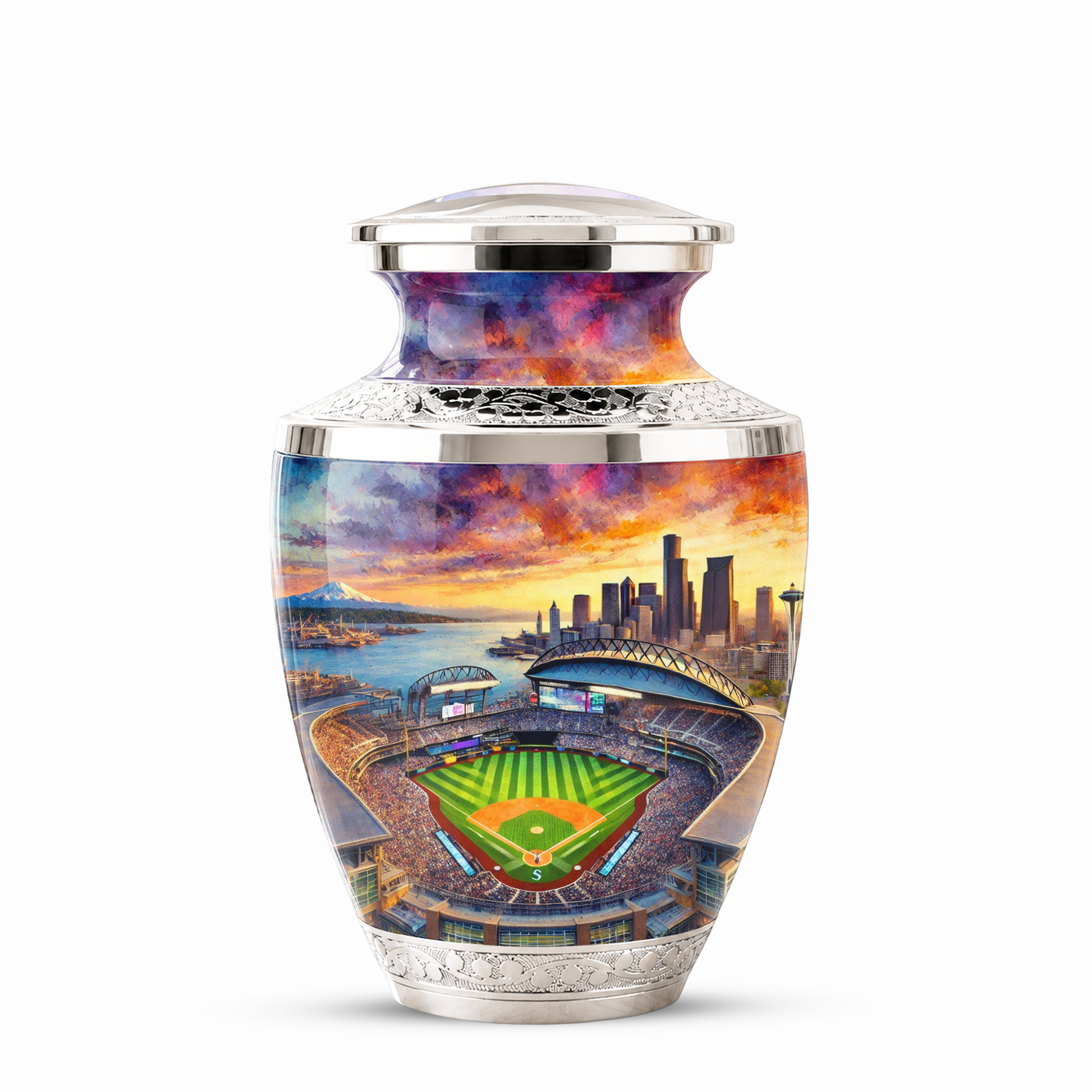 Customizable Baseball Stadium Cremation Urn for Men - Custom Baseball Ashes Urn
