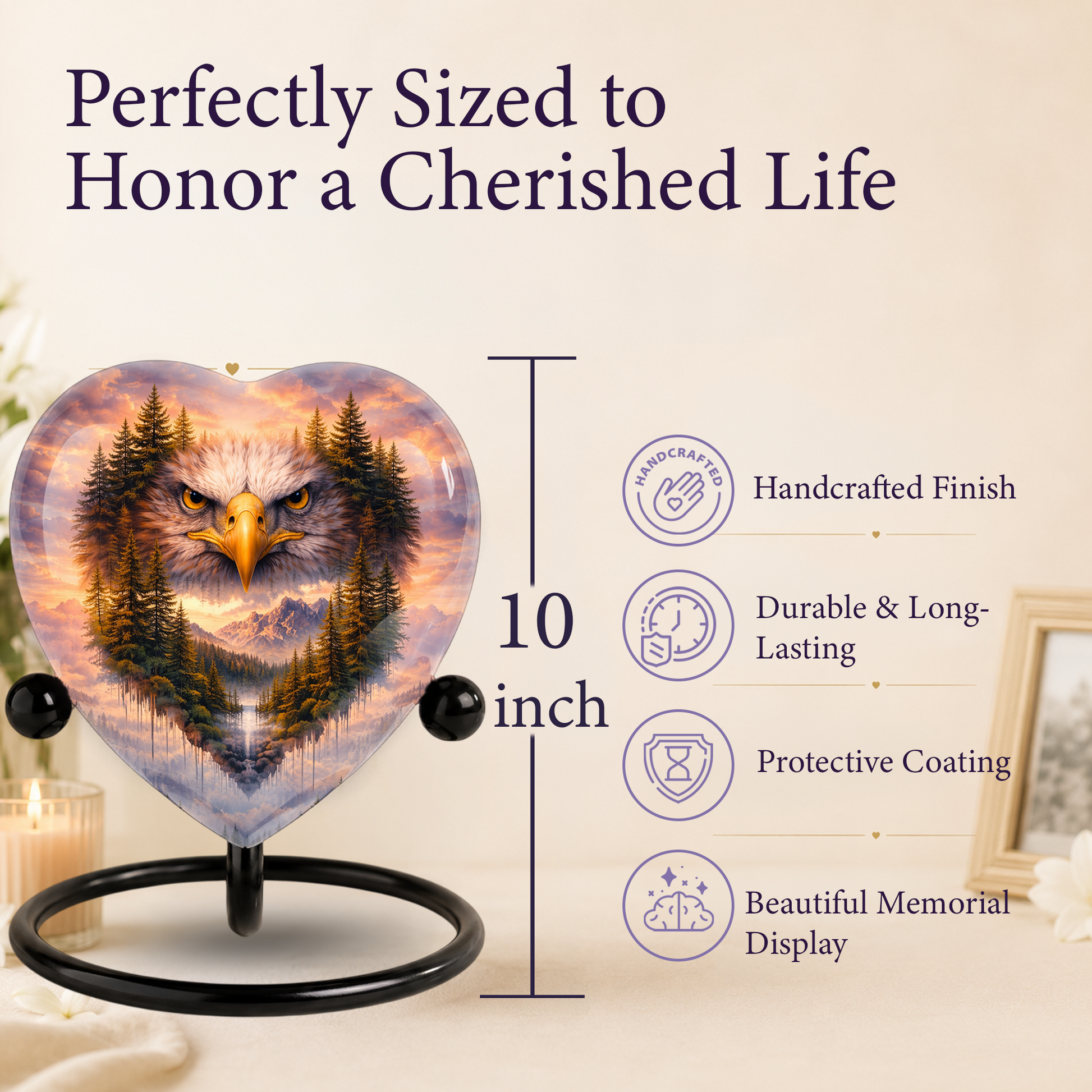 Eagle Mountain Forest Urn, Adult Urn, Urns for Adult Ashes, Adult Urns, Adult Urns for Ashes, Adult Cremation Urn