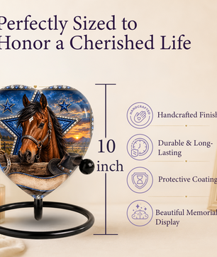 Horse Memorial Wind Chime – Heart-Shaped Western Horse Remembrance Garden Decoration