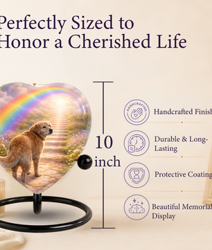 Dog Urn – Personalized Dog Urn Memorial Heart Keepsake, Dog Urns for Ashes & Pet Memorial