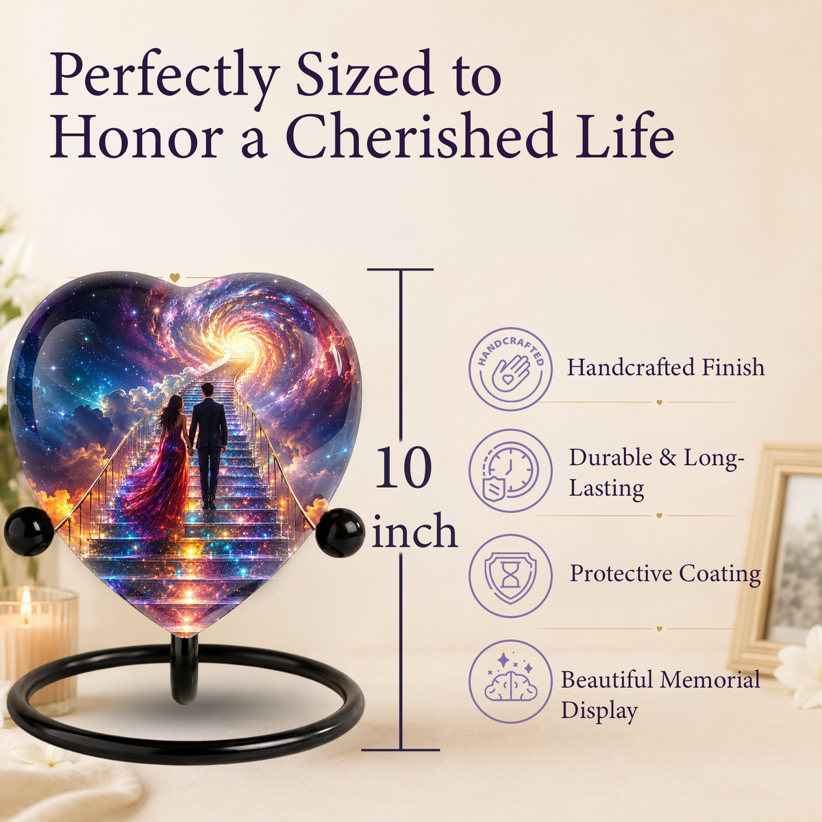 Adult Cremation Urn for Ashes, Personalized Adult Urn, Unique Memorial Urn for Human Ashes