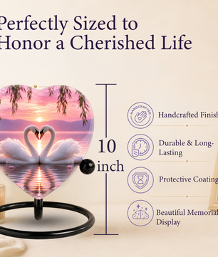 Adult Urn Heart-Shaped Memorial Keepsake – Unique Cremation Urn for Adult Ashes