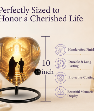 Heavenly Father and Son Urn for Dad, Religious Cremation Urn for Adult Male Ashes, Personalized Urn for Dad