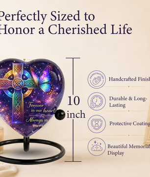 Celtic Cross Butterfly Memorial Urn, Adult Urn, Urns for Adult Ashes, Adult Urns, Adult Urns for Ashes