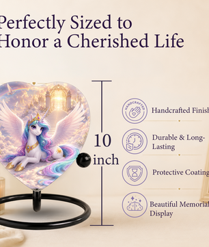 Unicorn Heaven Urn – Adult Urn for Ashes, Unicorn Cremation Urn, Heavenly Rainbow Memorial Urn
