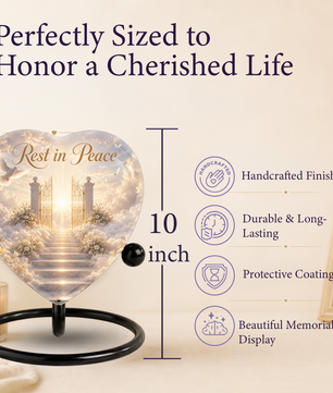 Heaven Urn – Heavenly Adult Urn for Ashes, Heart-Shaped Heaven Cremation Urn