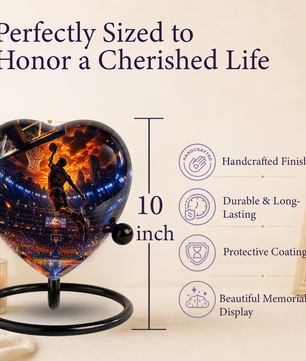 Basketball Adult Cremation Urn for Ashes | Personalized Sports Memorial Urn