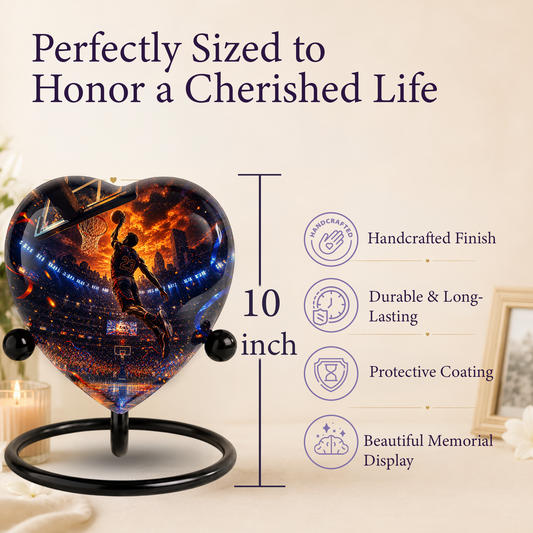 Basketball Adult Cremation Urn for Ashes | Personalized Sports Memorial Urn