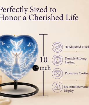 Angel Heaven Urn for Mom – Angel Memorial Cremation Urn, Beautiful Urn for Mom’s Ashes