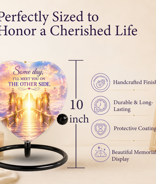 Heavenly Gate Memorial Urn – Adult Urn for Ashes, Heaven Cremation Urn, Heart-Shaped Adult Cremation Urn