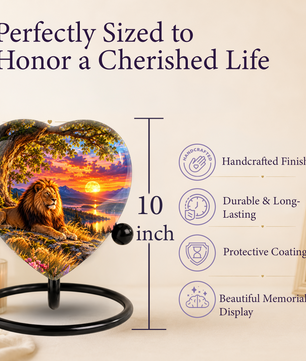 Lion Cremation Urn for Ashes, Lion Memorial Urn, Personalized Lion Urn, Lion Lover Memorial,