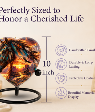 Native American Horse Adult Cremation Urn for Ashes – Western Horse Memorial Urn