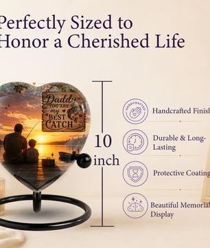 Fishing Urn for Dad – Gone Fishing Urn, Fishing Cremation Urn for Human Ashes