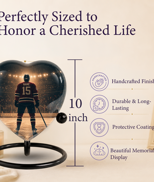 Hockey Adult Urn – Ice Hockey Player Adult Cremation Urn for Ashes