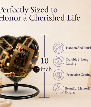 King of Hearts Heart-Shaped Adult Cremation Urn – Unique Keepsake Urn for Dad