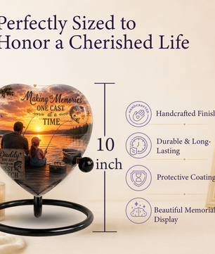Fishing Urn – Fishing Cremation Urn for Ashes, Gone Fishing Memorial Urn