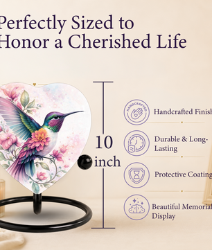 Hummingbird Cremation Urn – Adult Urn for Ashes, Beautiful Memorial Urn for Adults