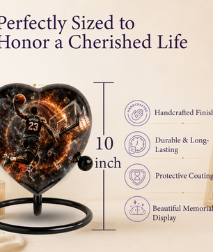 Personalized Basketball Cremation Urn for Ashes | Basketball Memorial Urn for Dad