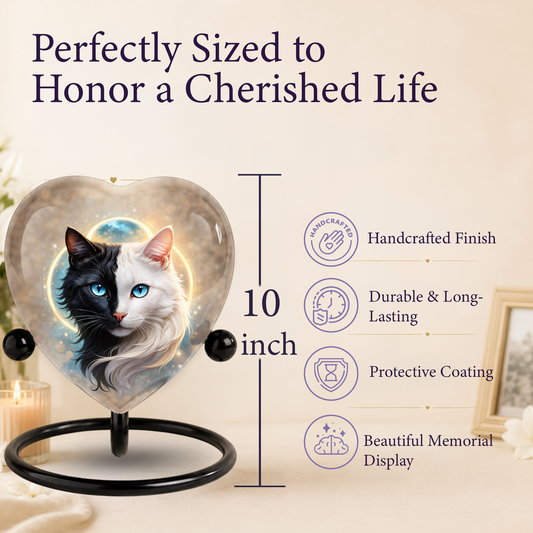 Personalized Cat Urn for Ashes – Unique Cat Urns, Custom Cat Urn, Pet Urn for Cats