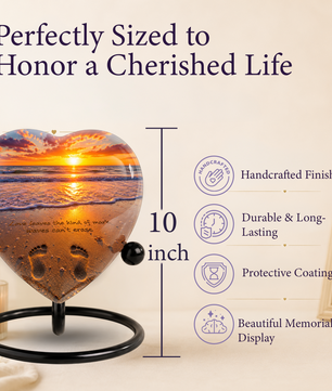 Beach Urns for Human Ashes – Beach Theme Urn, Ocean Wave Cremation Urn & Beautiful Memorial Urn