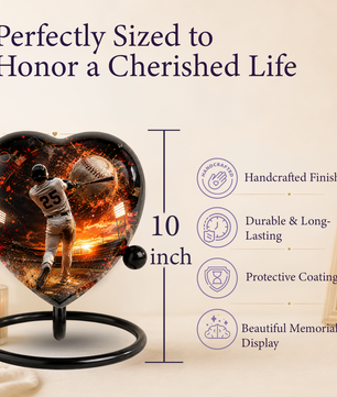 Personalized Baseball Cremation Urn for Ashes | Adult Sports Memorial Urn for Dad