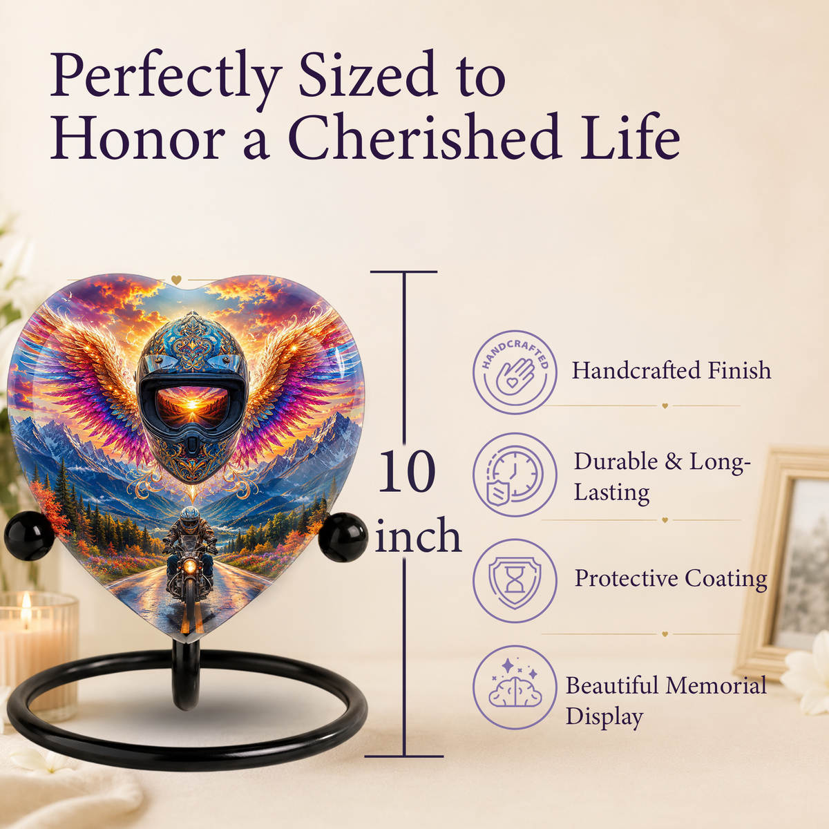 Bike Rider Urn – Memorial Cremation Urn for Dad, Father, Son & Men
