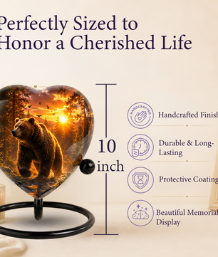 Bear Cremation Urn for Ashes| Personalized Adult Cremation Urn